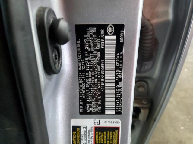 4T1BF1FK7GU558674 - 2016 TOYOTA CAMRY LE SILVER photo 12