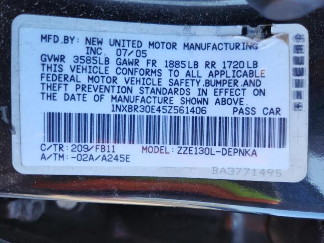 1NXBR30E45Z561406 - 2005 TOYOTA COROLLA CE 黑色 照片 13