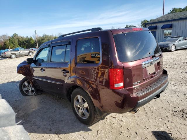 5FNYF3H52BB014456 - 2011 HONDA PILOT EXL BURGUNDY photo 2