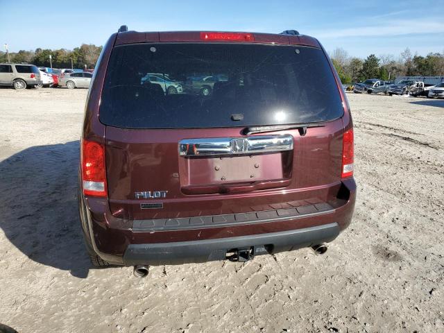 5FNYF3H52BB014456 - 2011 HONDA PILOT EXL BURGUNDY photo 6