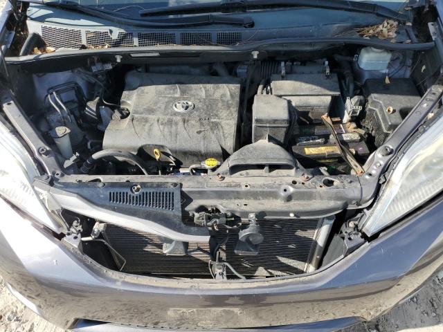 5TDDK3DC0BS007757 - 2011 TOYOTA SIENNA XLE GRAY photo 12