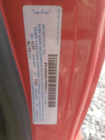 3VWBB61C0WM004468 - 1998 VOLKSWAGEN NEW BEETLE RED photo 12