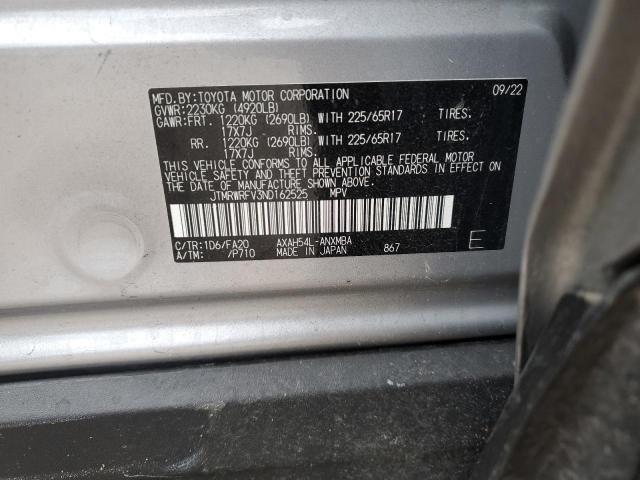 JTMRWRFV3ND162525 - 2022 TOYOTA RAV4 XLE GRAY photo 12