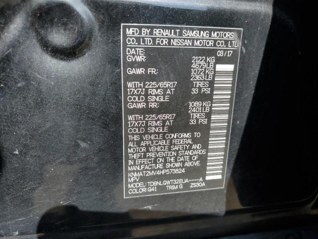 KNMAT2MV4HP573824 - 2017 NISSAN ROGUE S Schwarz Foto 14