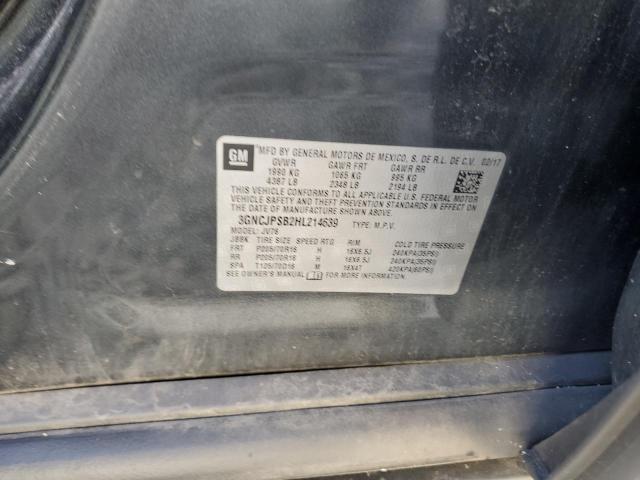 3GNCJPSB2HL214639 - 2017 CHEVROLET TRAX 1LT ნაცრისფერი ფოტო 13