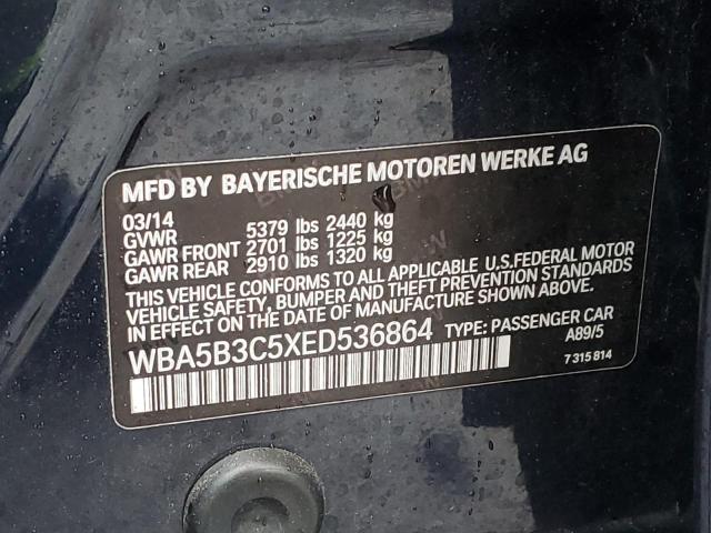 WBA5B3C5XED536864 - 2014 BMW 535 XI BLUE photo 12