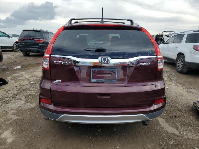 2HKRM4H75FH616700 - 2015 HONDA CR-V EXL MAROON photo 6