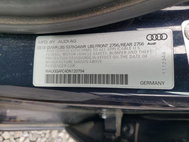 WAUGGAFC4DN120794 - 2013 AUDI A6 PREMIUM PLUS Mavi foto 12