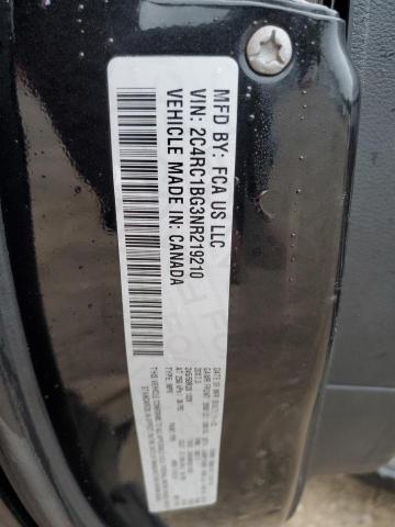 2C4RC1BG3NR219210 - 2022 CHRYSLER PACIFICA TOURING L შავი ფოტო 13