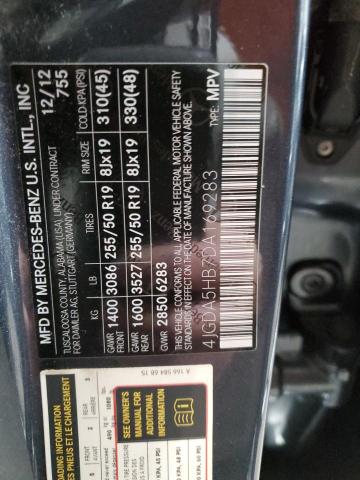 4JGDA5HB7DA169283 - 2013 MERCEDES-BENZ ML 350 4MATIC CHARCOAL photo 14