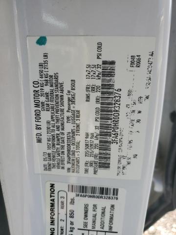 3FA6P0HR0DR328376 - 2013 FORD FUSION SE თეთრი ფოტო 12