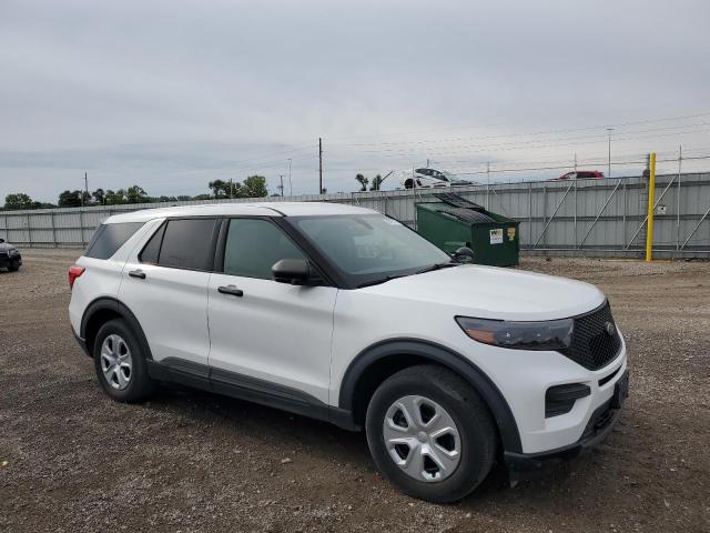 1FM5K8AW1LGA97296 - 2020 FORD EXPLORER POLICE INTERCEPTOR Білий фото 4