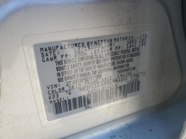 3N1AB7AP5GY211698 - 2016 NISSAN SENTRA S SILVER photo 12