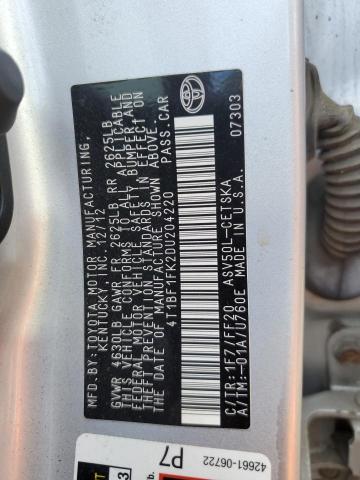 4T1BF1FK2DU204220 - 2013 TOYOTA CAMRY L 银色 照片 13