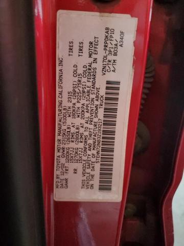 5TEHN72N83Z193217 - 2003 TOYOTA TACOMA DOUBLE CAB წითელი ფოტო 12