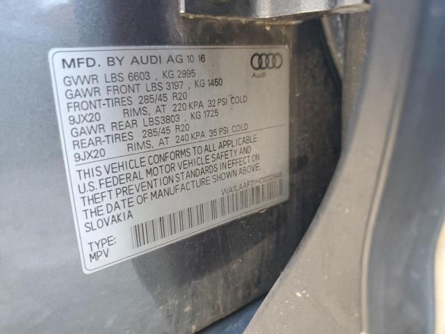 WA1LAAF71HD032846 - 2017 AUDI Q7 PREMIUM PLUS رمادي صورة 13