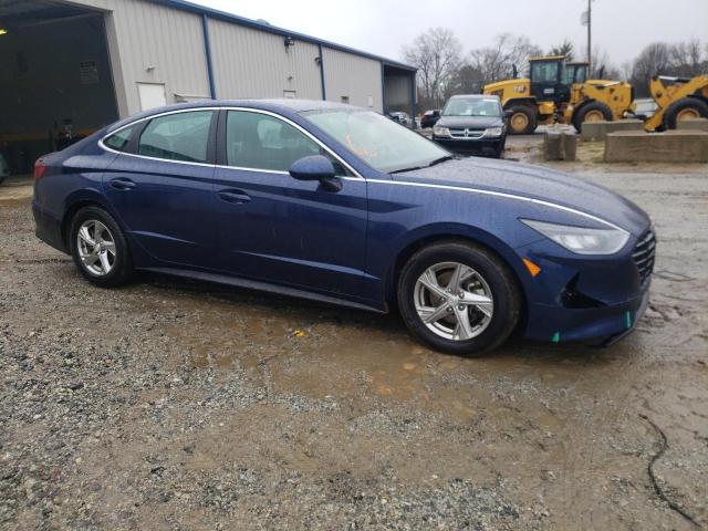 5NPEG4JA4MH125530 - 2021 HYUNDAI SONATA SE BLUE photo 4