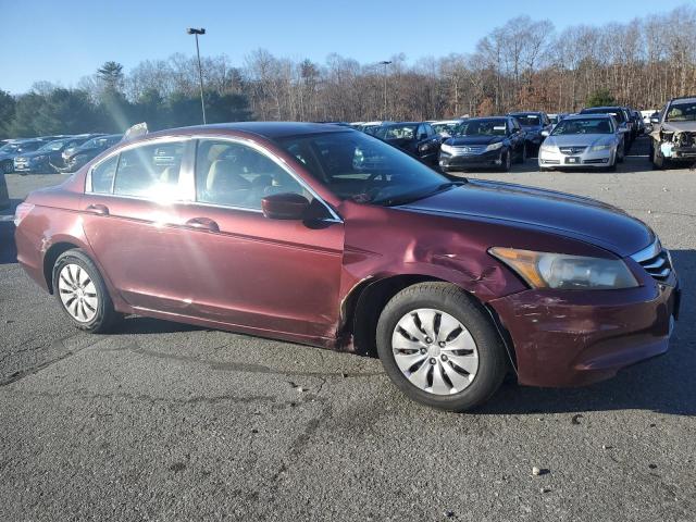 1HGCP2F38BA151642 - 2011 HONDA ACCORD LX MAROON photo 4