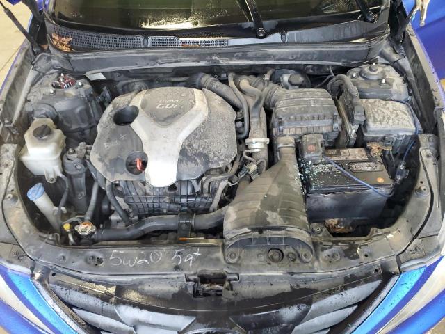 5NPEC4AB5DH770465 - 2013 HYUNDAI SONATA SE Bleu photo 11