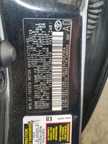 2T1BU4EE3AC280416 - 2010 TOYOTA COROLLA BASE Черный фото 12