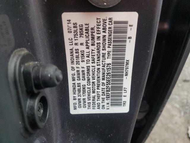 19XFB2F55EE261576 - 2014 HONDA CIVIC LX GRAY photo 12