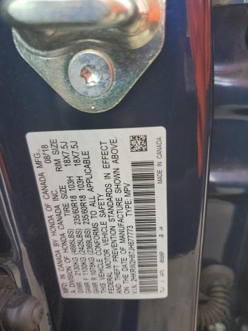 2HKRW2H87JH677773 - 2018 HONDA CR-V EXL ლურჯი ფოტო 14