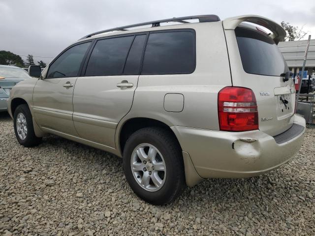 JTEHF21A310003704 - 2001 TOYOTA HIGHLANDER BEIGE photo 2