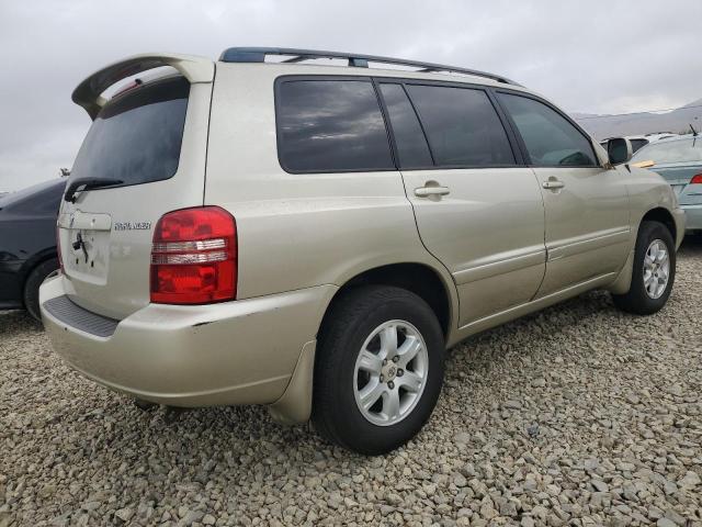 JTEHF21A310003704 - 2001 TOYOTA HIGHLANDER BEIGE photo 3