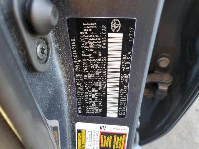 4T1AZ1FB6LU044859 - 2020 TOYOTA AVALON XLE 灰色 照片 12