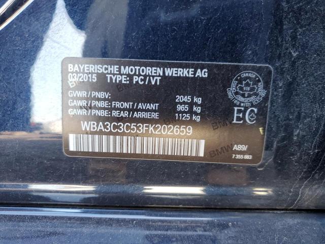 WBA3C3C53FK202659 - 2015 BMW 320 I XDRIVE BLUE photo 12