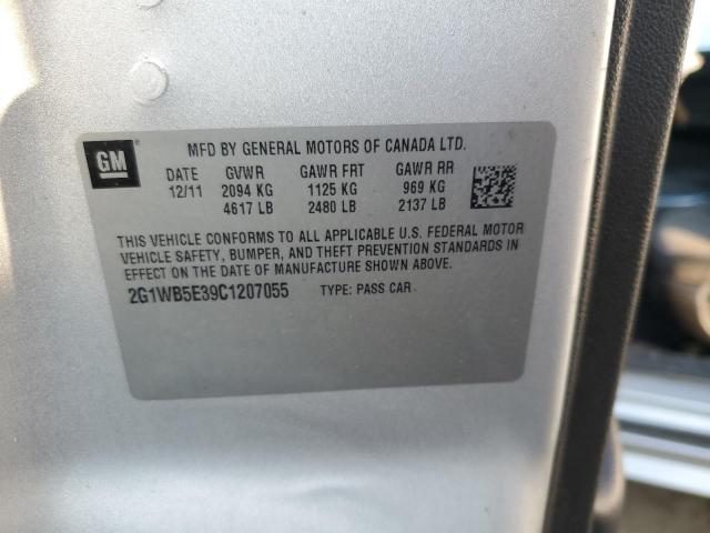 2G1WB5E39C1207055 - 2012 CHEVROLET IMPALA LT SILVER photo 12