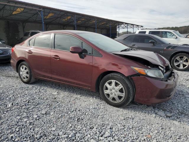 2HGFB2F51CH609148 - 2012 HONDA CIVIC LX BURGUNDY photo 4