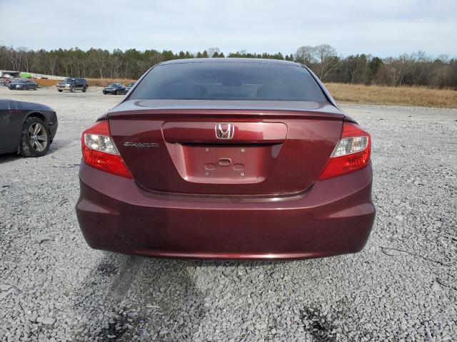 2HGFB2F51CH609148 - 2012 HONDA CIVIC LX BURGUNDY photo 6