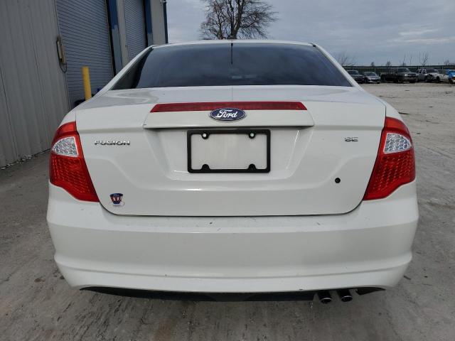 3FAHP0HA5BR221162 - 2011 FORD FUSION SE WHITE photo 6