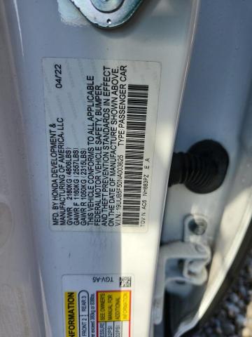 19UUB5F50NA003625 - 2022 ACURA TLX TECH A WHITE photo 13