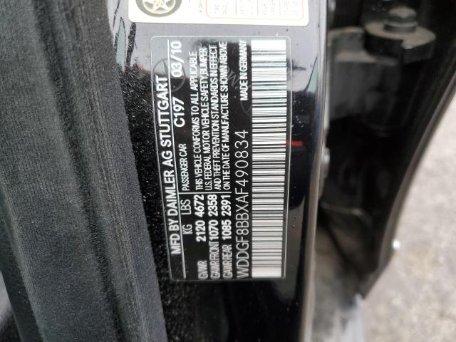 WDDGF8BBXAF490834 - 2010 MERCEDES-BENZ C 300 4MATIC BLACK photo 12