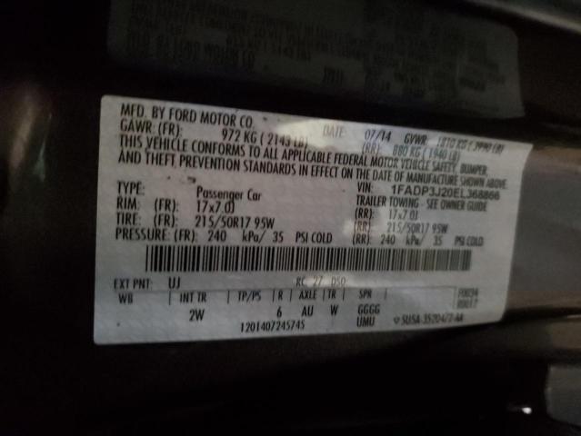 1FADP3J20EL368866 - 2014 FORD FOCUS TITANIUM GRAY photo 13