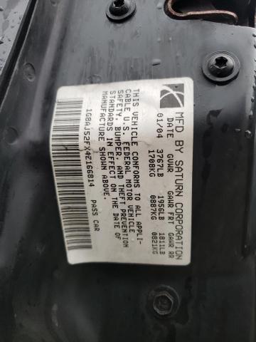 1G8AJ52FX4Z166814 - 2004 SATURN ION LEVEL 2 შავი ფოტო 12