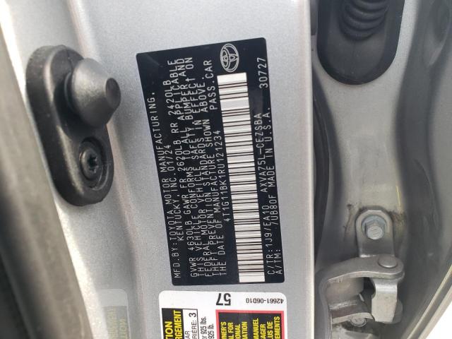 4T1G11BK1RU121234 - 2024 TOYOTA CAMRY SE NIGHT SHADE SILVER photo 13