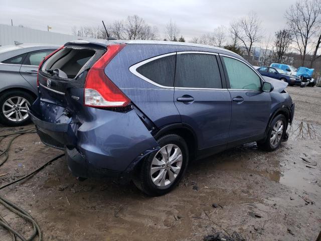 2HKRM4H72EH637079 - 2014 HONDA CR-V EXL BLUE photo 3