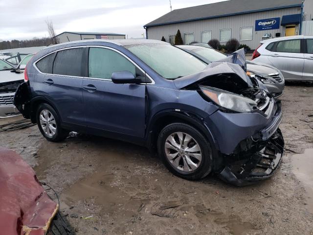 2HKRM4H72EH637079 - 2014 HONDA CR-V EXL BLUE photo 4