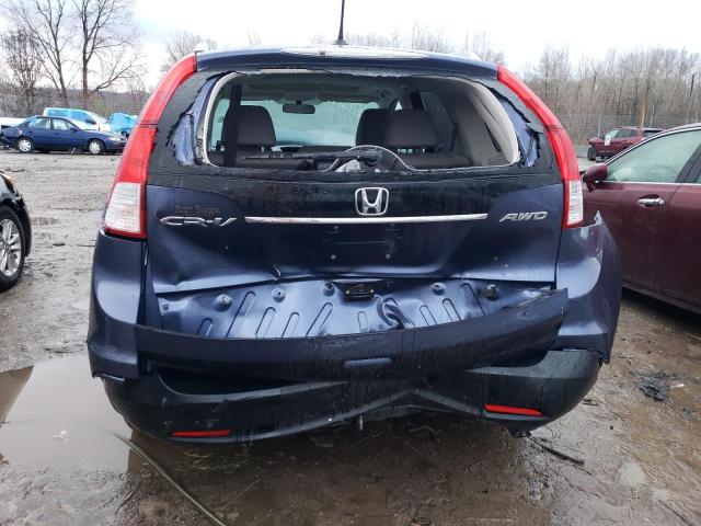 2HKRM4H72EH637079 - 2014 HONDA CR-V EXL BLUE photo 6