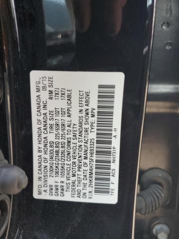 2HKRM4H75FH693325 - 2015 HONDA CR-V EXL BLACK photo 13