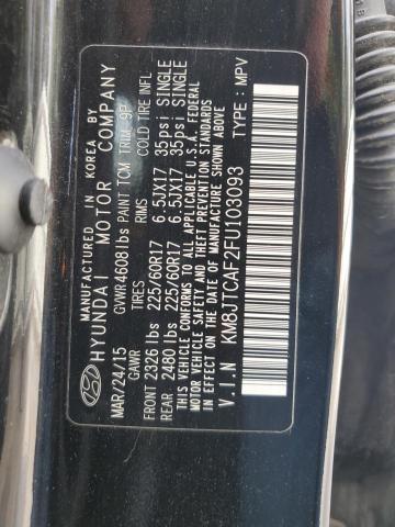 KM8JTCAF2FU103093 - 2015 HYUNDAI TUCSON GLS BLACK photo 14