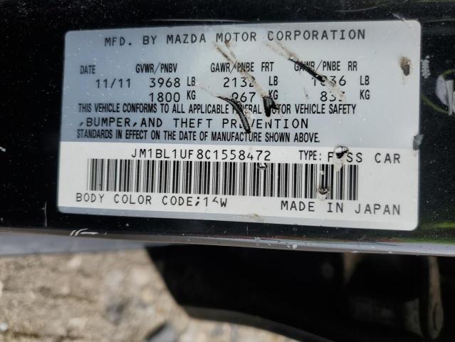 JM1BL1UF8C1558472 - 2012 MAZDA 3 I GRAY photo 12