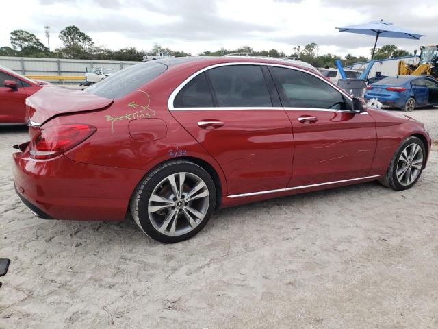 WDDWF4JB4HR296427 - 2017 MERCEDES-BENZ C 300 RED photo 3