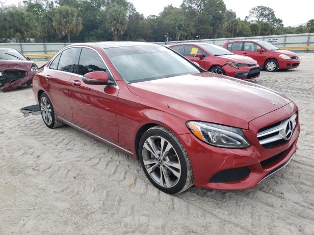 WDDWF4JB4HR296427 - 2017 MERCEDES-BENZ C 300 RED photo 4