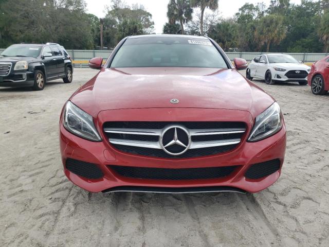 WDDWF4JB4HR296427 - 2017 MERCEDES-BENZ C 300 RED photo 5