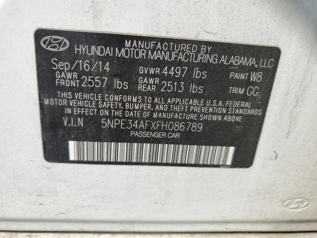 5NPE34AFXFH086789 - 2015 HYUNDAI SONATA SPORT 白色 照片 12