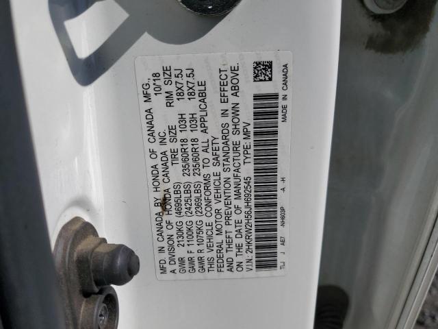 2HKRW2H56JH692545 - 2018 HONDA CR-V EX Blanc photo 13